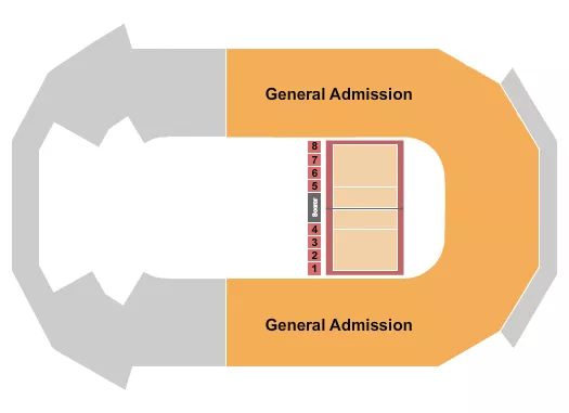 seating chart for HEB Center at Cedar Park - Volleyball 2 - eventticketscenter.com