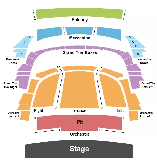 seating chart for HEB Performance Hall At Tobin Center for the Performing Arts - Endstage - eventticketscenter.com