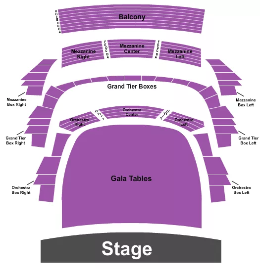 seating chart for HEB Performance Hall At Tobin Center for the Performing Arts - Gala Tables - eventticketscenter.com