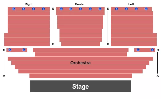 seating chart for HUB International Theatre at Chilliwack Cultural Centre - End Stage - eventticketscenter.com