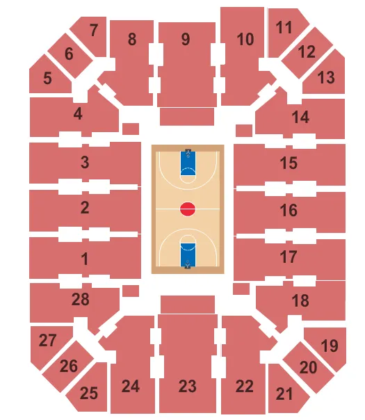 seating chart for Haas Pavilion - Basketball - eventticketscenter.com