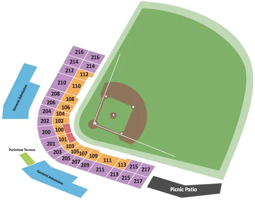 seating chart for Carilion Clinic Field - Baseball - eventticketscenter.com