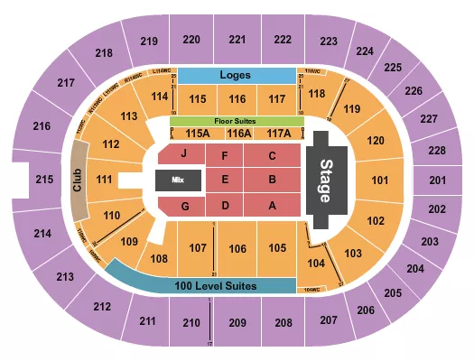 seating chart for TD Coliseum - TSO - eventticketscenter.com