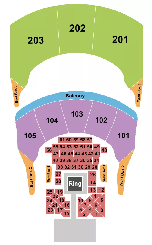 seating chart for Hammerstein Ballroom - Boxing Tables - eventticketscenter.com