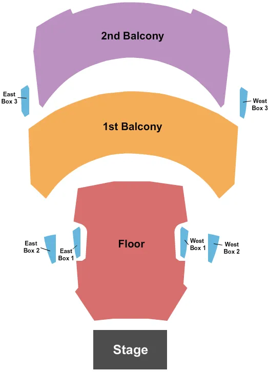 seating chart for Hammerstein Ballroom - Endstage 2 - eventticketscenter.com
