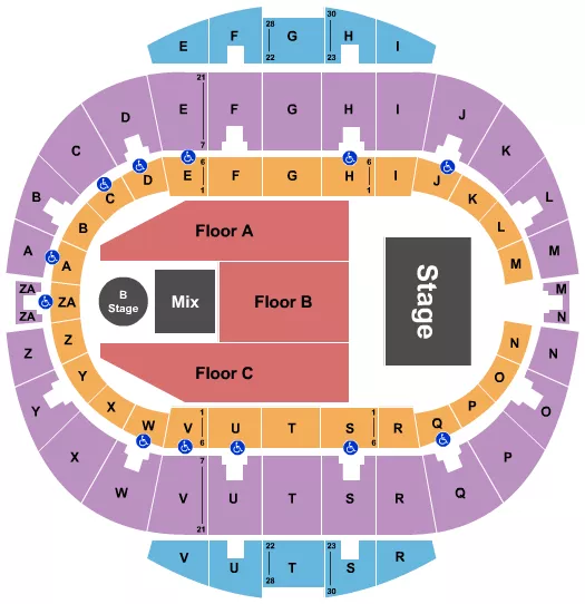 seating chart for Hampton Coliseum - Chris Brown 1 - eventticketscenter.com