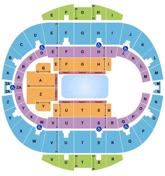 seating chart for Hampton Coliseum - Disney On Ice 2 - eventticketscenter.com