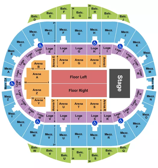 seating chart for Hampton Coliseum - Endstage RL - eventticketscenter.com