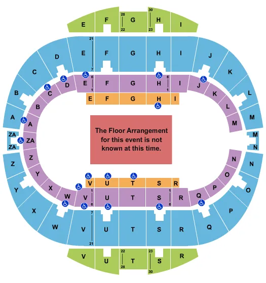 seating chart for Hampton Coliseum - Generic Floor - eventticketscenter.com