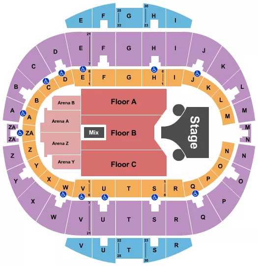 seating chart for Hampton Coliseum - Missy Elliott - eventticketscenter.com