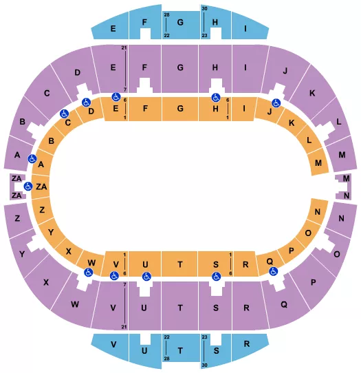 seating chart for Hampton Coliseum - Monster Jam Trucks - eventticketscenter.com
