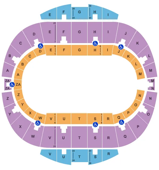 seating chart for Hampton Coliseum - Monster Jam Trucks - eventticketscenter.com