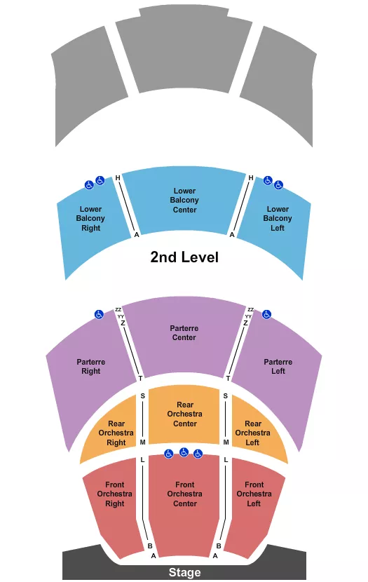 seating chart for Hancher Auditorium - Hadley Stage - Endstage 2 - eventticketscenter.com