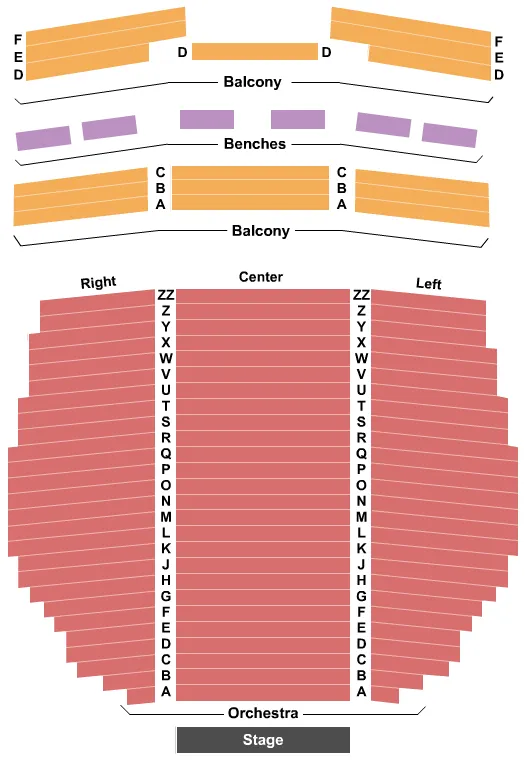 seating chart for Hanford Fox Theatre - End Stage - eventticketscenter.com
