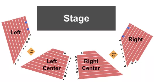 seating chart for Hangar Theatre - EndStage - eventticketscenter.com