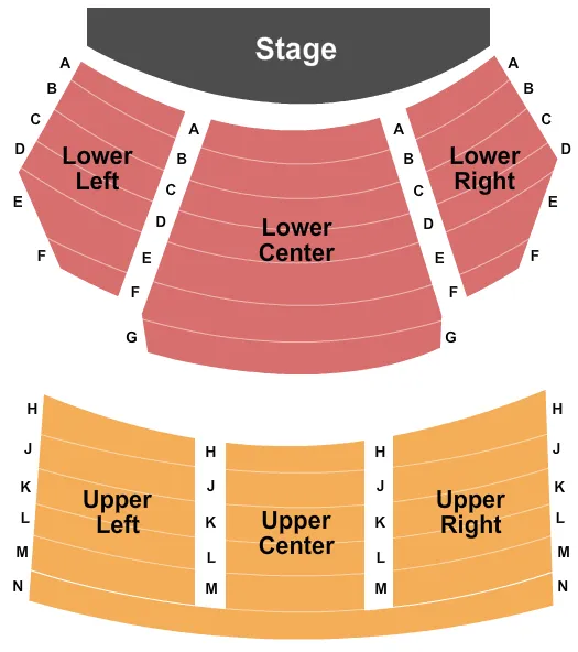 seating chart for Hanifl Performing Arts Center - Lakeshore Players Theatre - End Stage - eventticketscenter.com