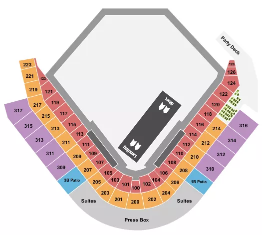 seating chart for Harbor Park - Nitro Circus - eventticketscenter.com