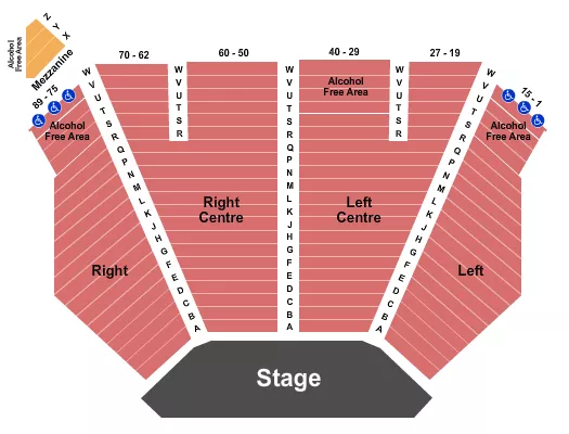 seating chart for Great Canadian Casino Vancouver - End Stage Mezz - eventticketscenter.com