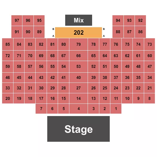 seating chart for Hard Rock Cincinnati - Ballroom - End Stage Tables 3 - eventticketscenter.com