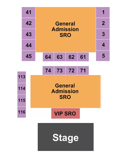 seating chart for Seminole Hard Rock Tampa Event Center - Endstage VIP 2 - eventticketscenter.com