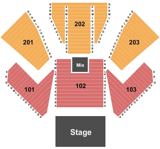 seating chart for Seminole Hard Rock Tampa Event Center - Endstage 2 - eventticketscenter.com
