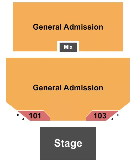 seating chart for Hard Rock Hotel & Casino Bristol - GA & 101/103 - eventticketscenter.com