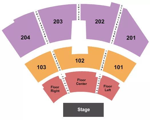 seating chart for Hard Rock Live - Hard Rock Hotel & Casino Tulsa - Theatre 2 - eventticketscenter.com