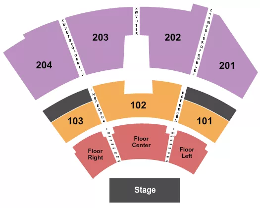 seating chart for Hard Rock Live - Hard Rock Hotel & Casino Tulsa - Theatre 3 - eventticketscenter.com