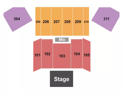 seating chart for Hard Rock Live At Etess Arena - Endstage Reserved 2 - eventticketscenter.com