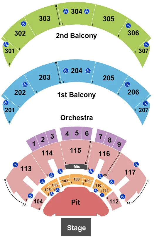 seating chart for Hard Rock Live At The Seminole Hard Rock Hotel & Casino - Hollywood - Endstage Pit - eventticketscenter.com