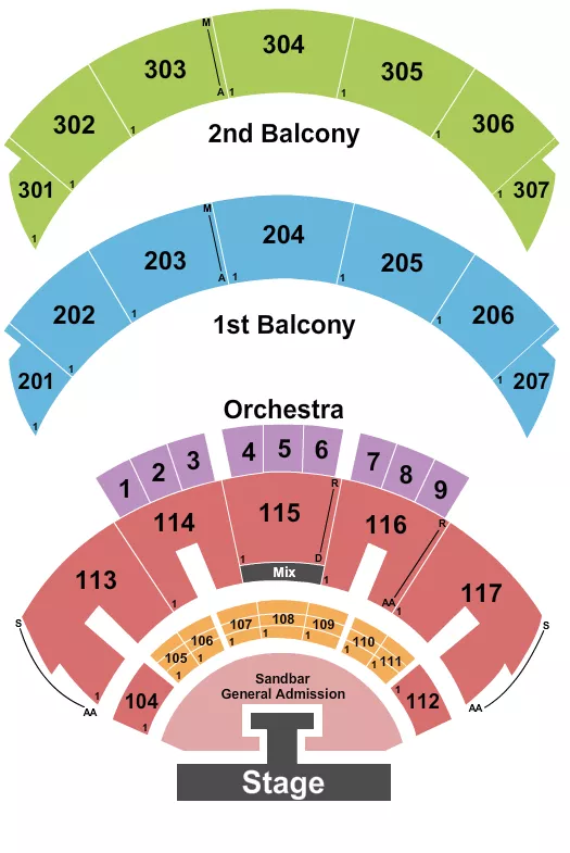 seating chart for Hard Rock Live At The Seminole Hard Rock Hotel & Casino - Hollywood - Endstage Catwalk - eventticketscenter.com