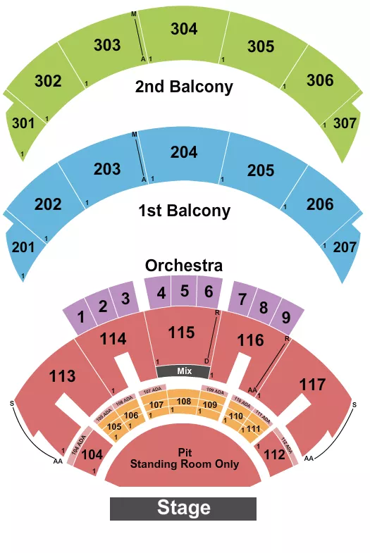 seating chart for Hard Rock Live At The Seminole Hard Rock Hotel & Casino - Hollywood - Endstage GA Pit/ADA - eventticketscenter.com