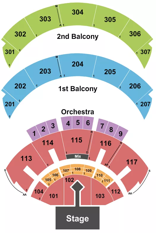seating chart for Hard Rock Live At The Seminole Hard Rock Hotel & Casino - Hollywood - For King and Country - eventticketscenter.com