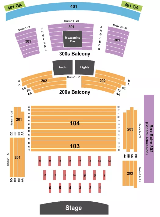 seating chart for Hard Rock Live - Mississippi - Boxing - eventticketscenter.com