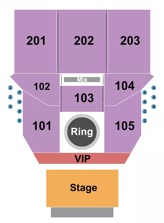 seating chart for Hard Rock Live Northern Indiana - MMA - eventticketscenter.com