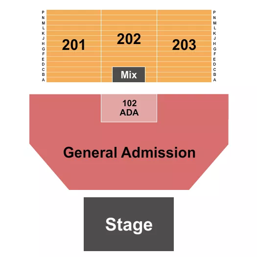 seating chart for Hard Rock Live - Rockford - Endstage GA Floor - eventticketscenter.com