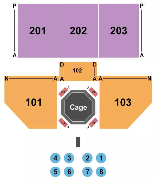 seating chart for Hard Rock Live - Rockford - MMA - eventticketscenter.com