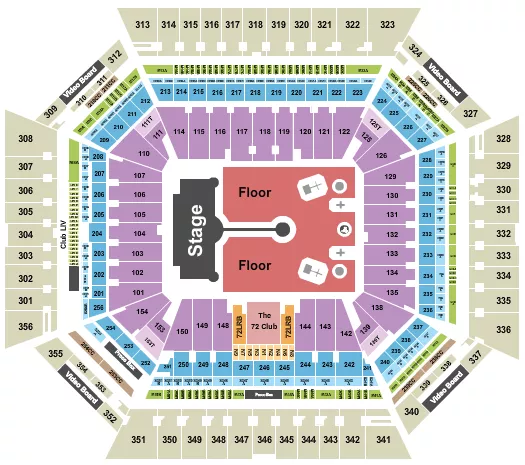 seating chart for Hard Rock Stadium - Coldplay - eventticketscenter.com