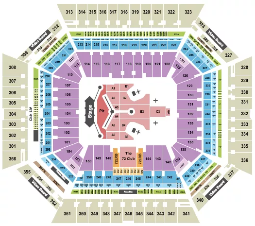 seating chart for Hard Rock Stadium - Feid - eventticketscenter.com