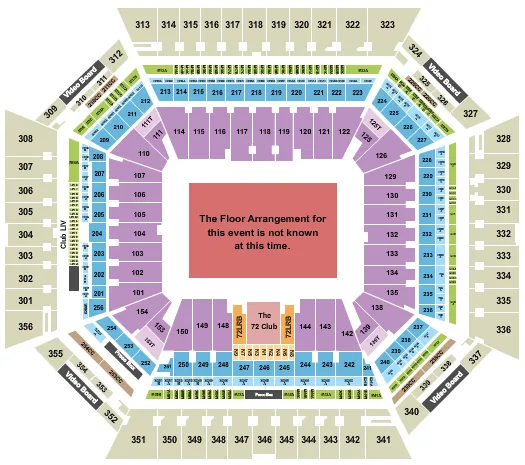 seating chart for Hard Rock Stadium - Generic Floor - eventticketscenter.com