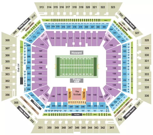 seating chart for Hard Rock Stadium - Orange Blossom Classic - eventticketscenter.com