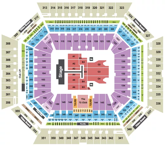 seating chart for Hard Rock Stadium - Post Malone - eventticketscenter.com