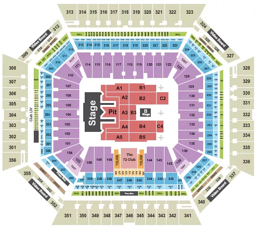 seating chart for Hard Rock Stadium - Shakira - eventticketscenter.com