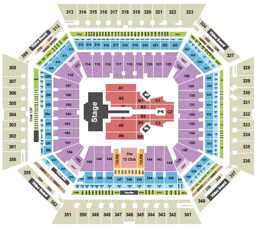 seating chart for Hard Rock Stadium - Shakira - eventticketscenter.com