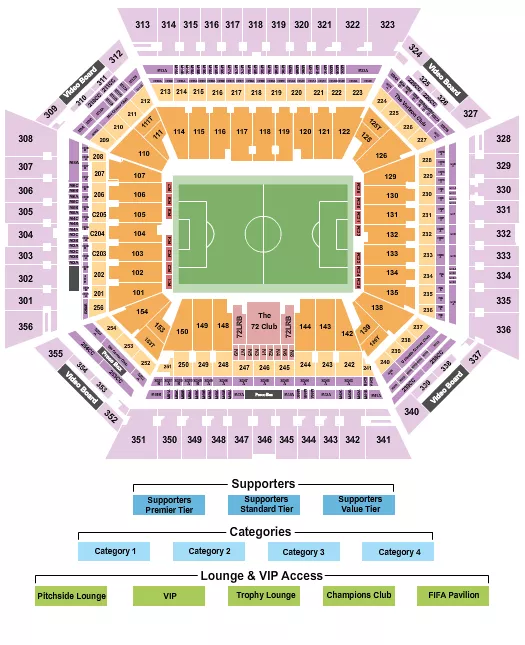 seating chart for Hard Rock Stadium - Soccer RW World Cup - eventticketscenter.com