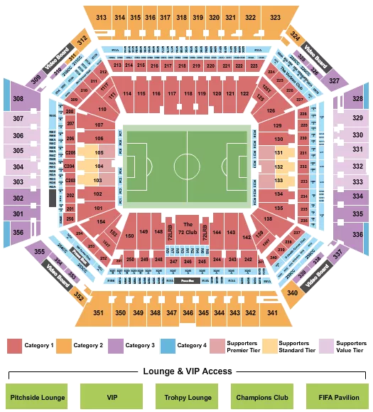 seating chart for Hard Rock Stadium - Soccer WC Category 2 - eventticketscenter.com