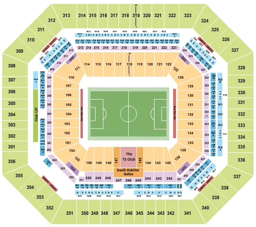 seating chart for Hard Rock Stadium - Soccer - eventticketscenter.com
