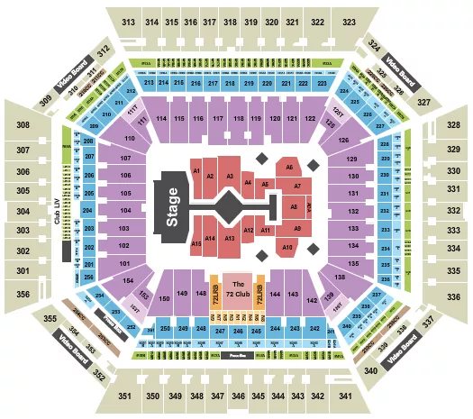 seating chart for Hard Rock Stadium - Taylor Swift - eventticketscenter.com