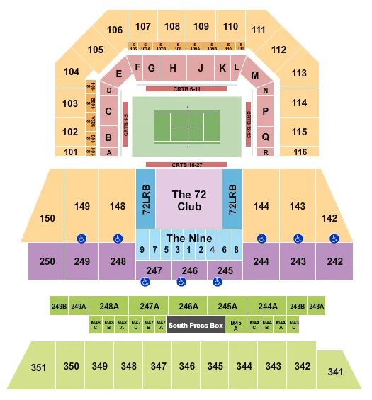 seating chart for Hard Rock Stadium - Tennis - Miami Open 2020 - eventticketscenter.com