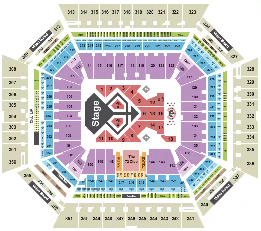 seating chart for Hard Rock Stadium - Usher - eventticketscenter.com